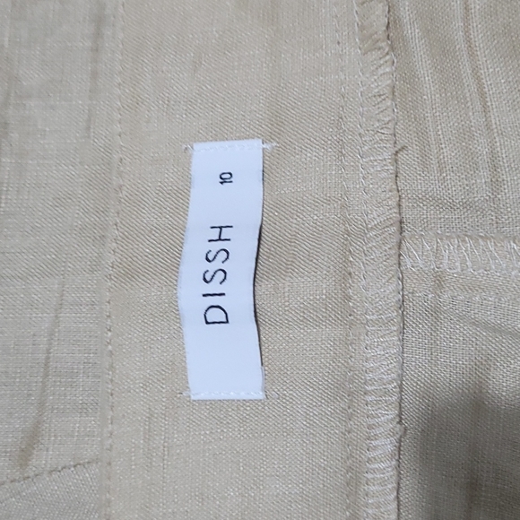 Dissh size 10 100% linen sand coloured harem pant - Picture 10 of 13